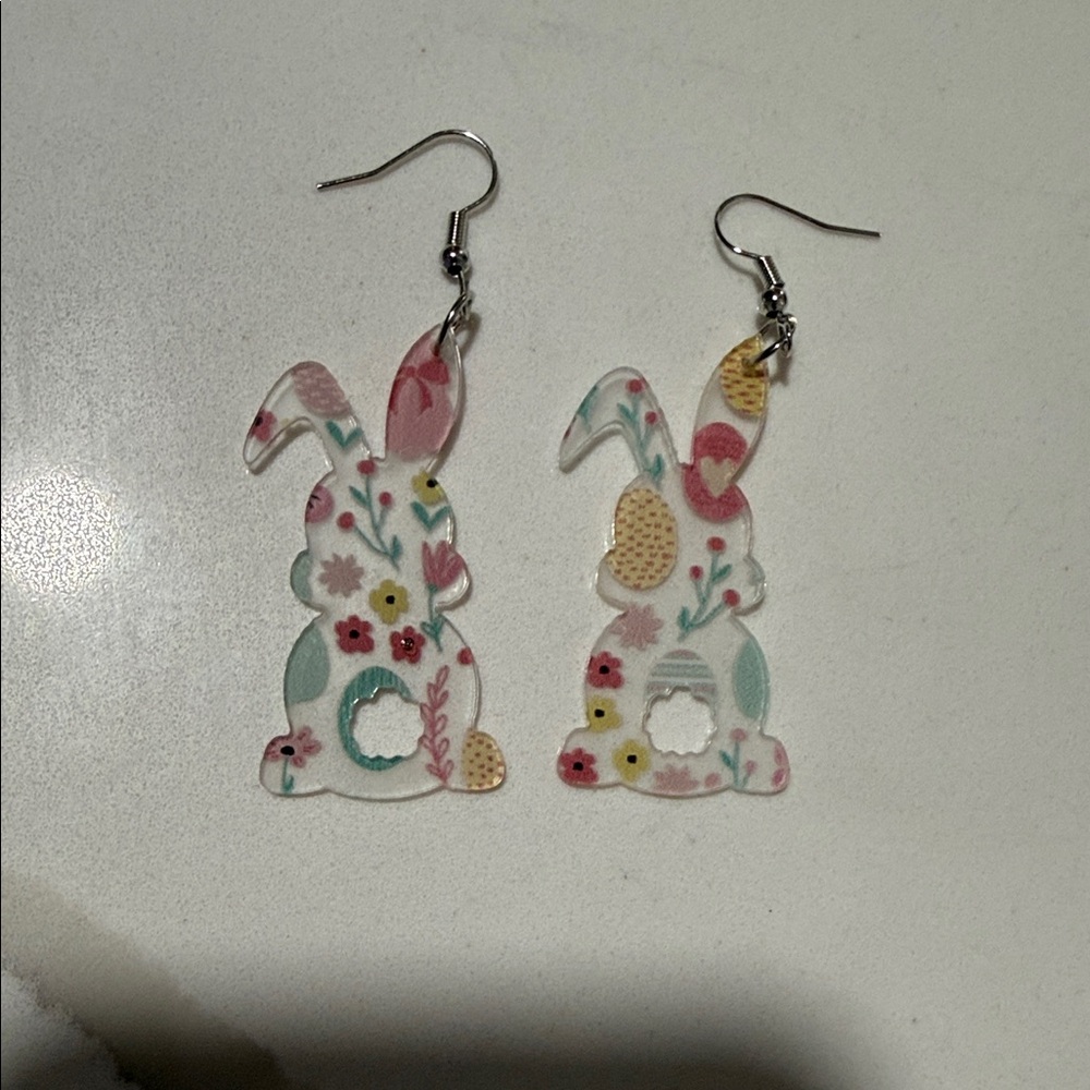 Floral Bunny Earrings